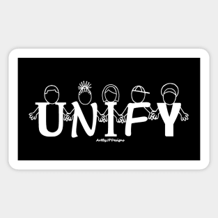 Unify (white logo) Sticker